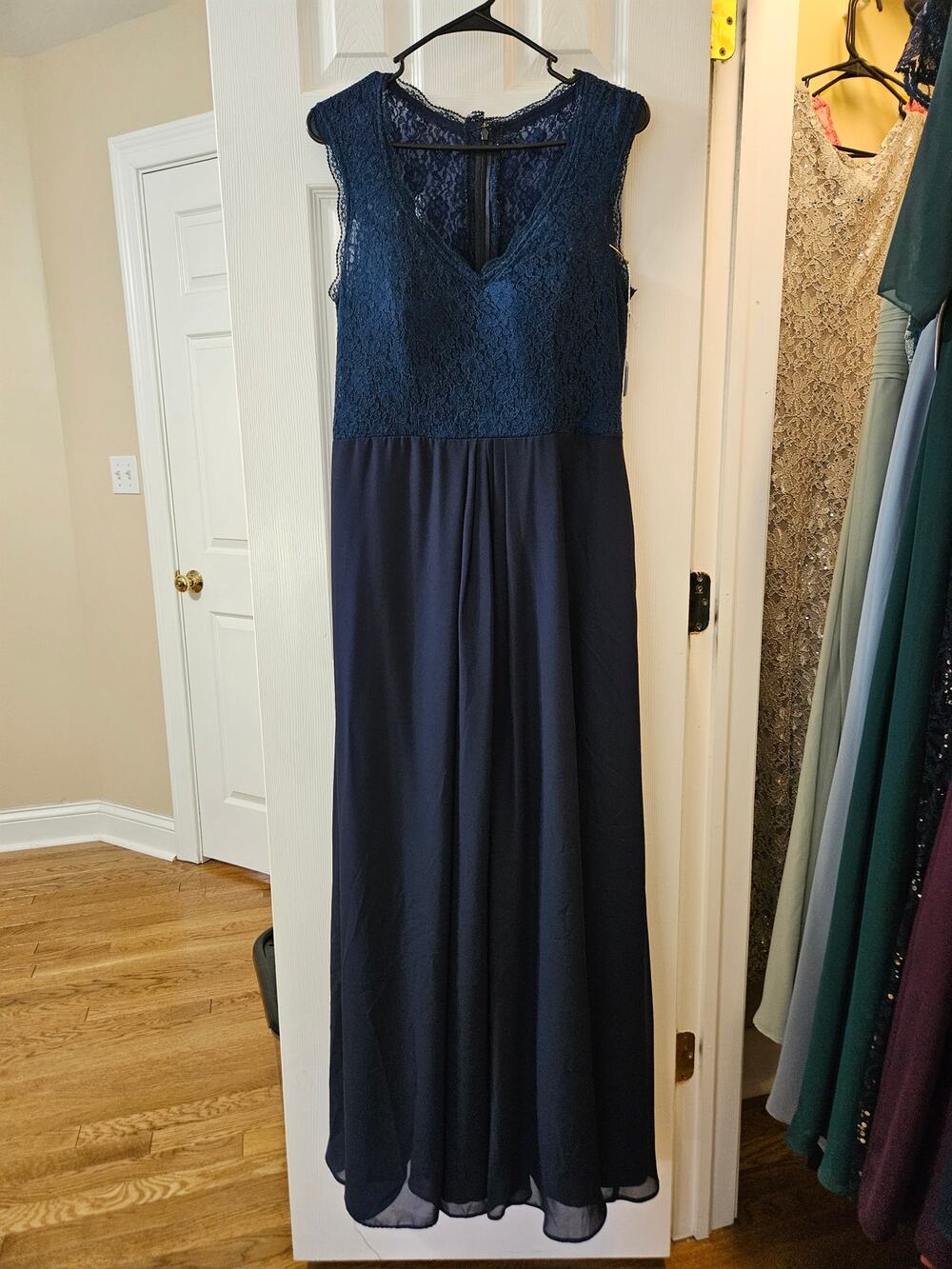 Formal navy gown, size 12/14